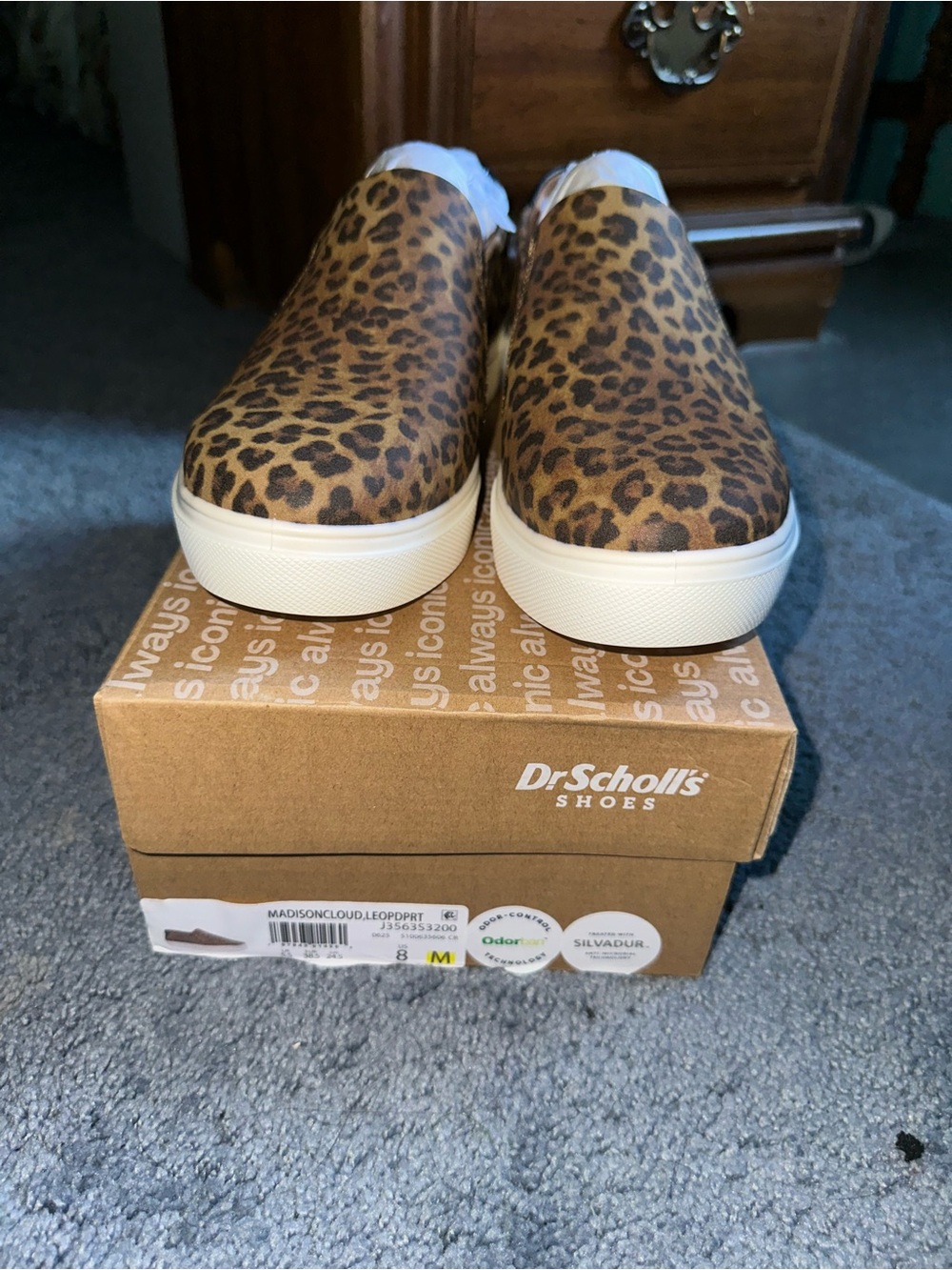 Dr. Scholl's Leopard Print Slip-On Moccasins - Brown/Tan